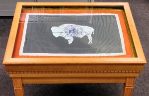 Last year's winning artifact: The original Wyoming state flag, housed at Natrona County Public Library.
