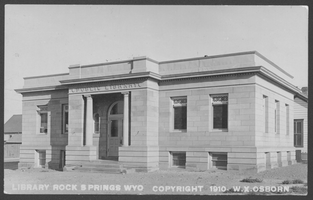 Rock Springs Public Library, Rock Springs. Now the Rock Springs Public Library and Fine Arts Center. Built 1910.