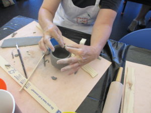 Making with clay at the Laramie County Library System, Cheyenne.