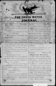 The October 1849 Chugg Water Journal: the oldest newspaper in the online collection.